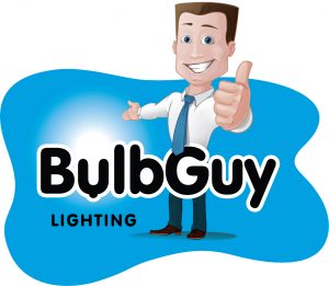 BulbGuy Lighting logo with bulb guy graphic